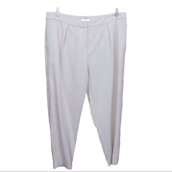 Eileen Fisher White/Ivory Ankle Pants Size 14P - Picture 1 of 6
